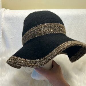 FOUR BUTTONS BY San Diego Hats Elegant Black and Brown Women's Hat. Gorgeous!